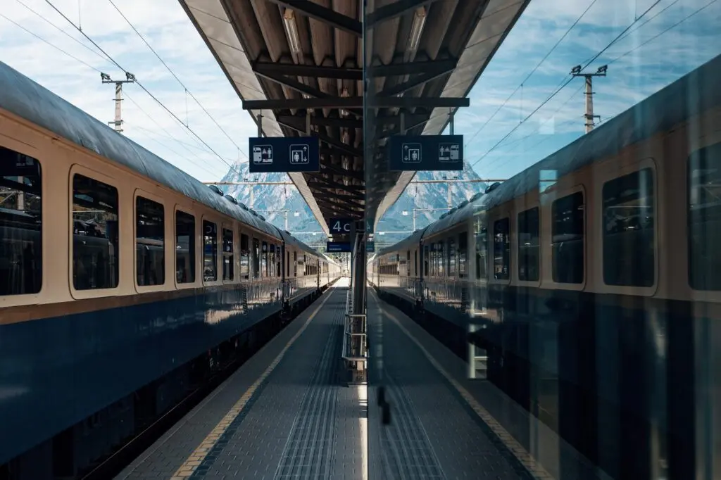 Golden Eagle Danube Express: the train at Bischofshofen station, Austria